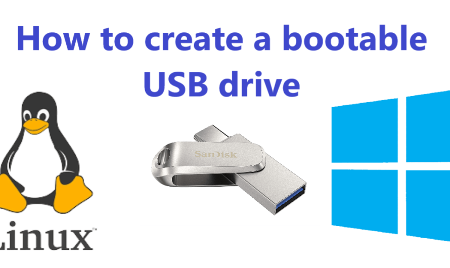 How to create a bootable USB drive