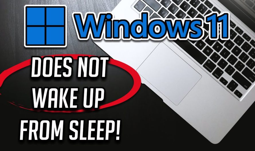 Computer Won’t Wake Up from Sleep Windows 11